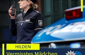 Polizei Mettmann: POL-ME: Vermisste 11-Jährige wohlbehalten zurückgekehrt - 2506063
