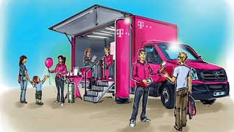 Deutsche Telekom AG: Telekom-Infomobil zum Glasfasernetz in Gau-Bischofsheim